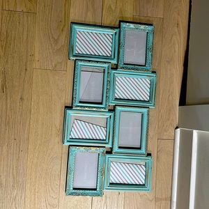 🛑SOLD. Better Living Green and Gold Multiple Photo Frames. Can be hung.🛑